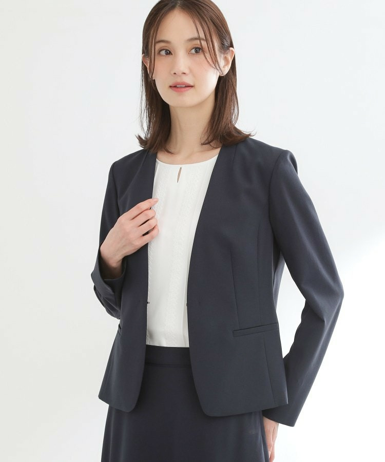 【吸水速乾/セットアップ可】ノーカラージャケット14