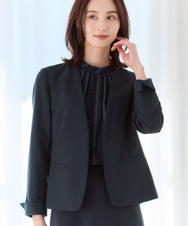 【吸水速乾/セットアップ可】ノーカラージャケット28