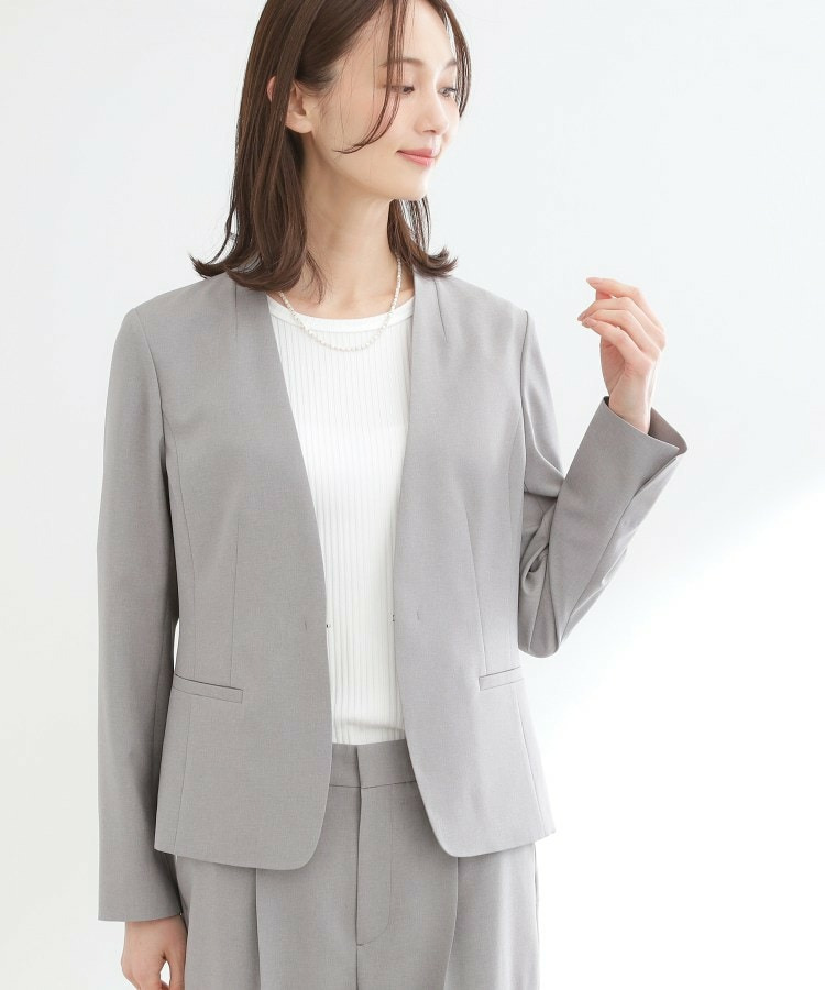 【吸水速乾/セットアップ可】ノーカラージャケット9