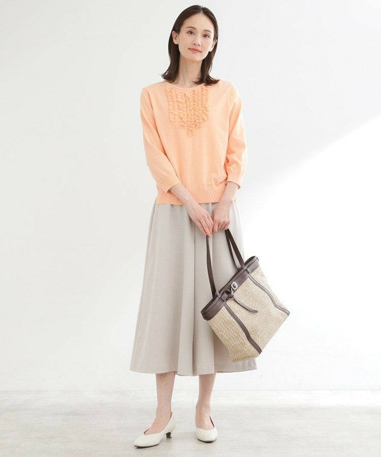 【ウエスト総ゴム】リラクシーフレアスカーチョ3