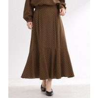 【セットアップ可】ドット柄ワッシャースカート