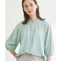 フロントボタンデザインブラウス