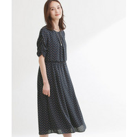 小紋柄ジョーゼットワンピース