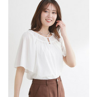 ネックギャザーデザインブラウス