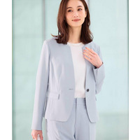 【UVカット／接触冷感／セットアップ可】ノーカラージャケット