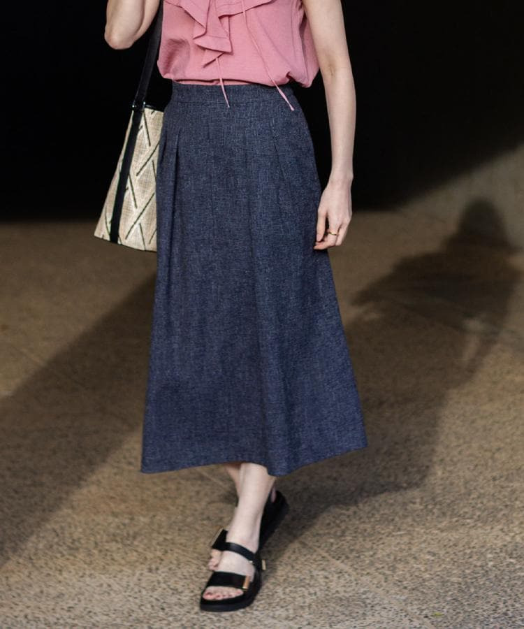 ツイードセミフレアスカート