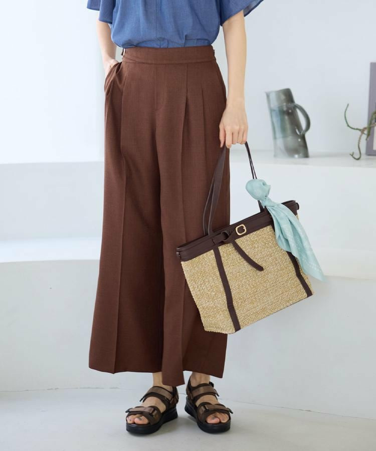 グルカ風ベルトデザインワイドパンツ