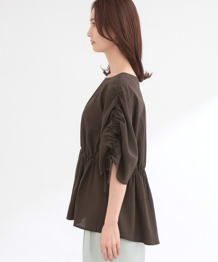 【通気性あり/涼しい/マシンウォッシャブル】ウエストギャザーブラウス16