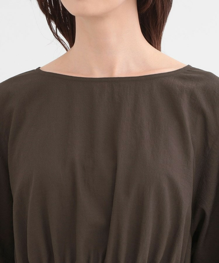 【通気性あり/涼しい/マシンウォッシャブル】ウエストギャザーブラウス18