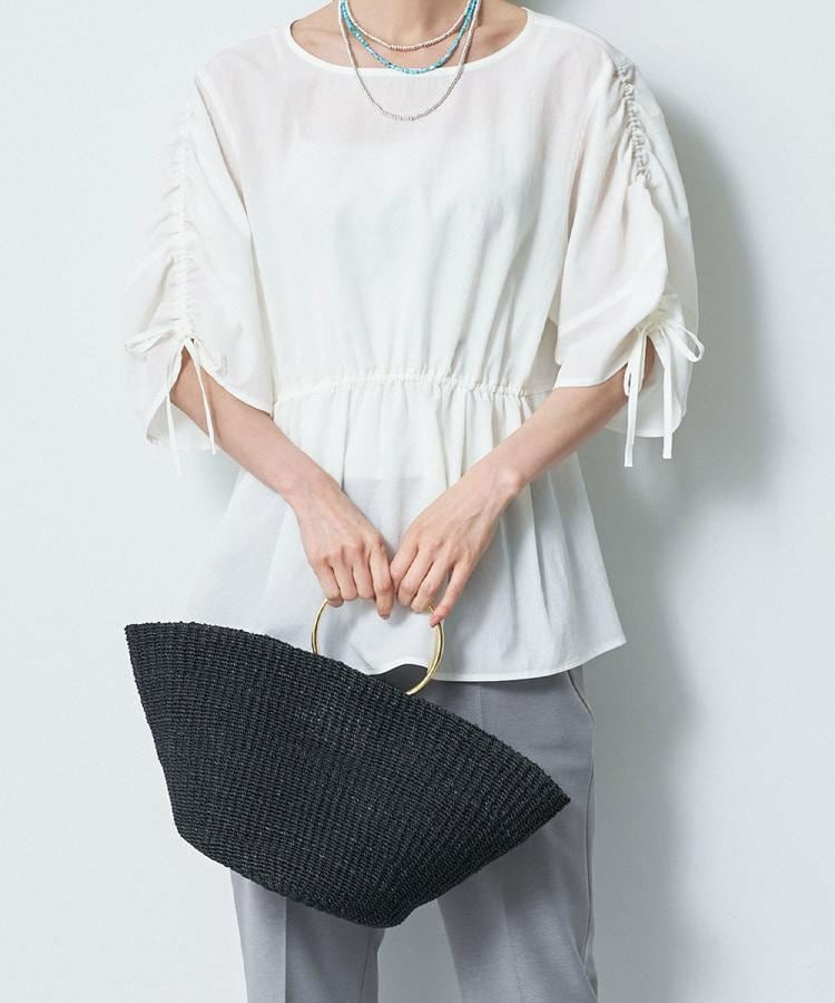 【COTTO】半月型 麻カゴバッグ1