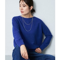 【洗える】ボートネックニットトップス