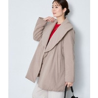 【手洗い／撥水／保湿】ショールカラー 中綿入りコート