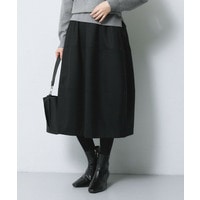 【通勤／手洗い可】ウール混バルーンスカート