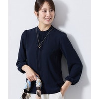 【SS-4Lサイズ／通勤／セレモニー】シフォンジャージブラウス