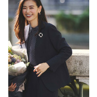 【フォーマル／入卒／セットアップ可】ノーカラージャケット