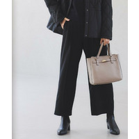 【フォーマル／入卒／セットアップ可】タック入りワイドパンツ