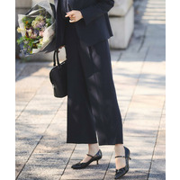 【フォーマル／入卒／セットアップ可】タック入りワイドパンツ