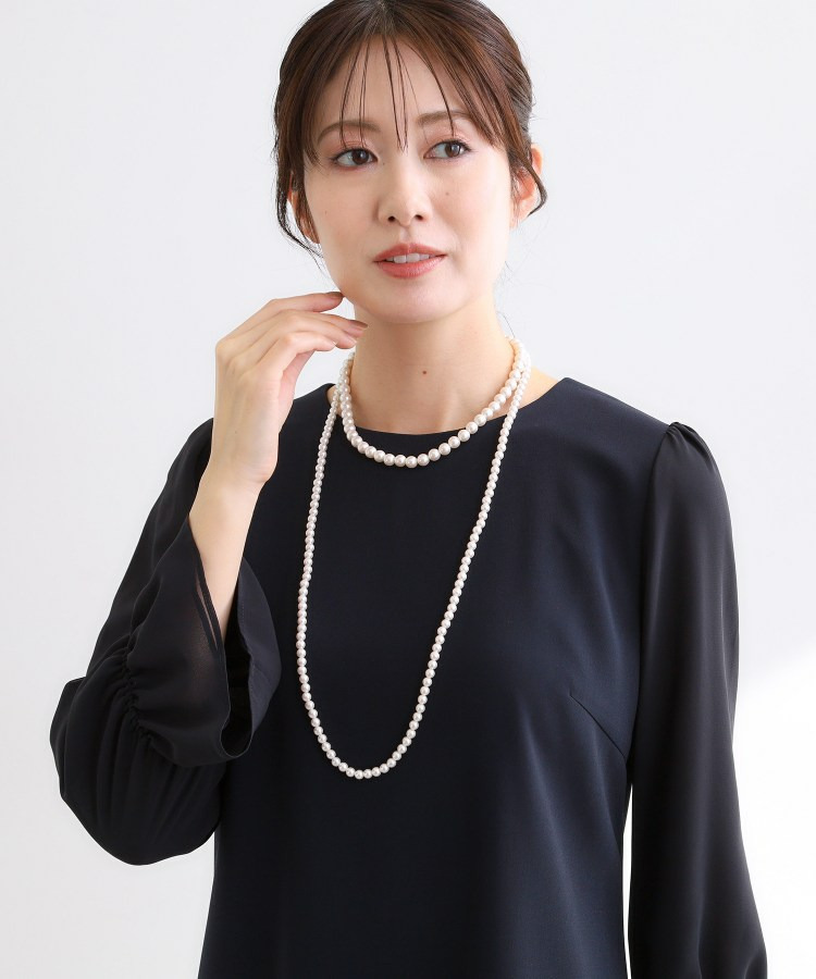 【フォーマル／入卒／単品使い可】人工パール2連ネックレス