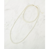 【フォーマル／入卒／単品使い可】人工パール2連ネックレス