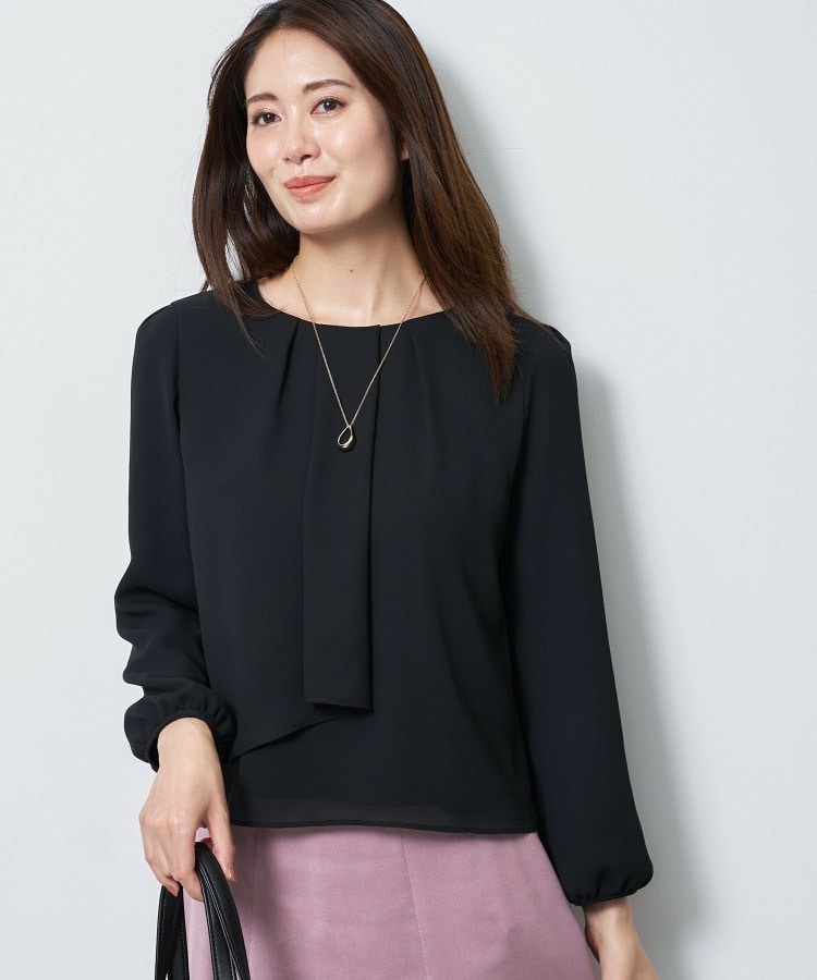 【通勤/セレモニー】クルーネック シフォンブラウス11