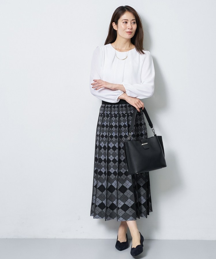 【通勤/セレモニー】クルーネック シフォンブラウス15