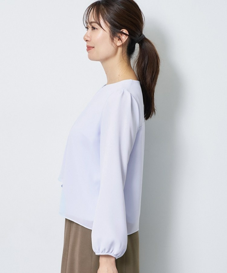 【通勤/セレモニー】クルーネック シフォンブラウス24