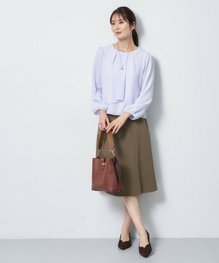 【通勤/セレモニー】クルーネック シフォンブラウス4