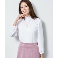 【SS-4Lサイズ／通勤／セレモニー】プチハイネック シフォンブラウス