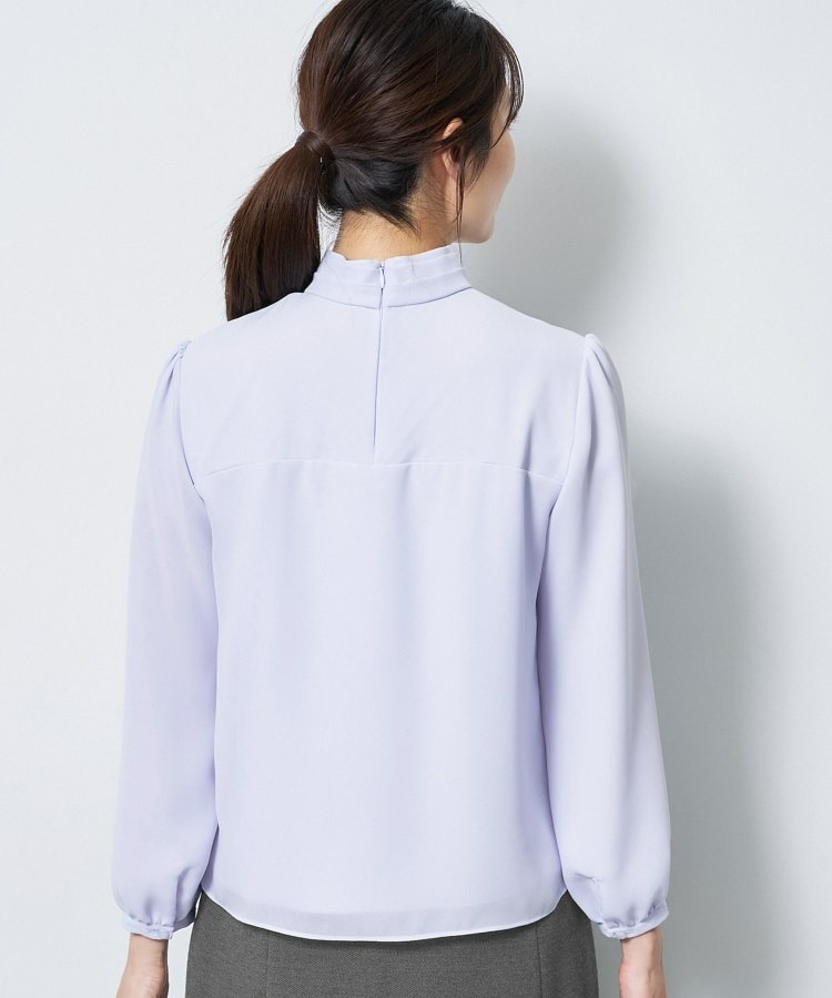 【SS-4Lサイズ/通勤/セレモニー】プチハイネック シフォンブラウス25