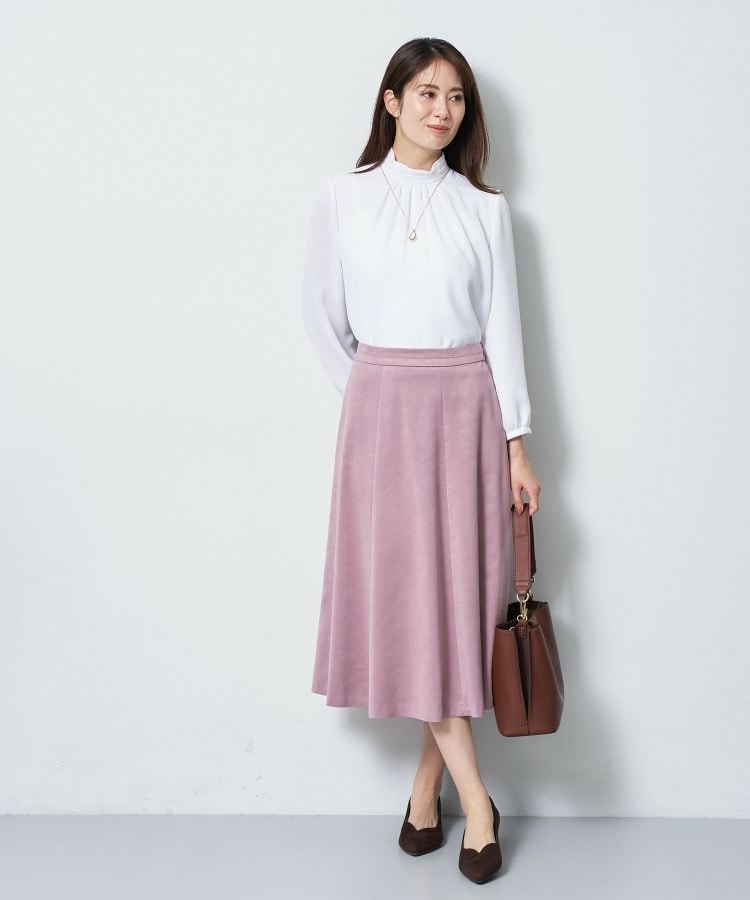 【SS-4Lサイズ/通勤/セレモニー】プチハイネック シフォンブラウス8