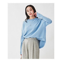 ウールシルクカシミヤミックス ボートネックプルオーバーニット