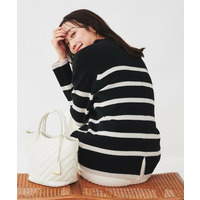 ラムウールカシミヤ ボトルネックプルオーバーニット