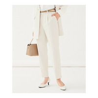 【通勤スーツ】タックテーパードパンツ