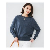 【アンサンブル可能/洗える】リネン混ベーシックプルオーバー