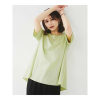 【UVカット/接触冷感/Tシャツ】異素材ドッキングペプラム
