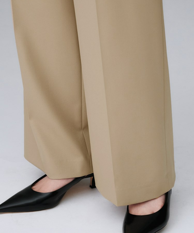 【洗える/はっ水/後ろウエストゴム】ストレッチ2タックワイドパンツ26