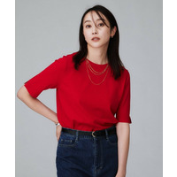 【アンサンブル可】5分袖クルーニット