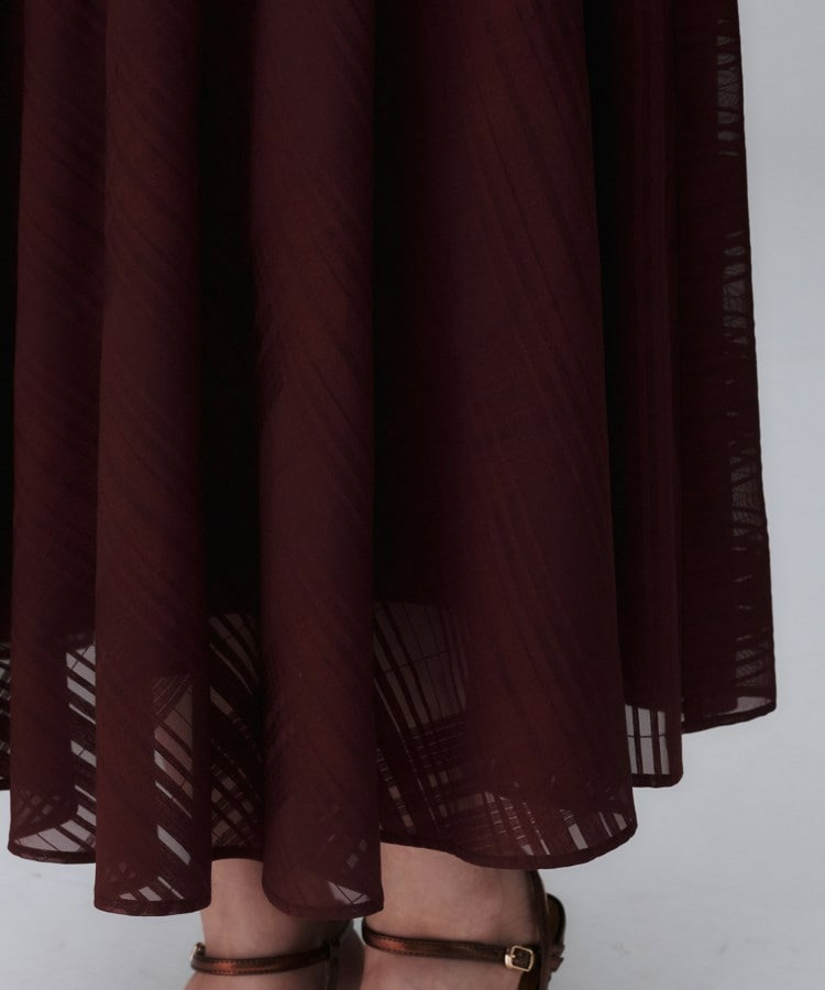 【秋カラー/セットアップ可/後ろウエストゴム】シアーチェックスカート19