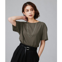 【接触冷感/コットン100/洗える/Tシャツ】半袖天竺プルオーバー