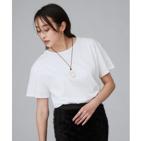 【接触冷感／コットン100／洗える／Tシャツ】半袖天竺プルオーバー