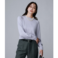 【8色展開／コンパクト丈】レーヨン混 コクーンニット