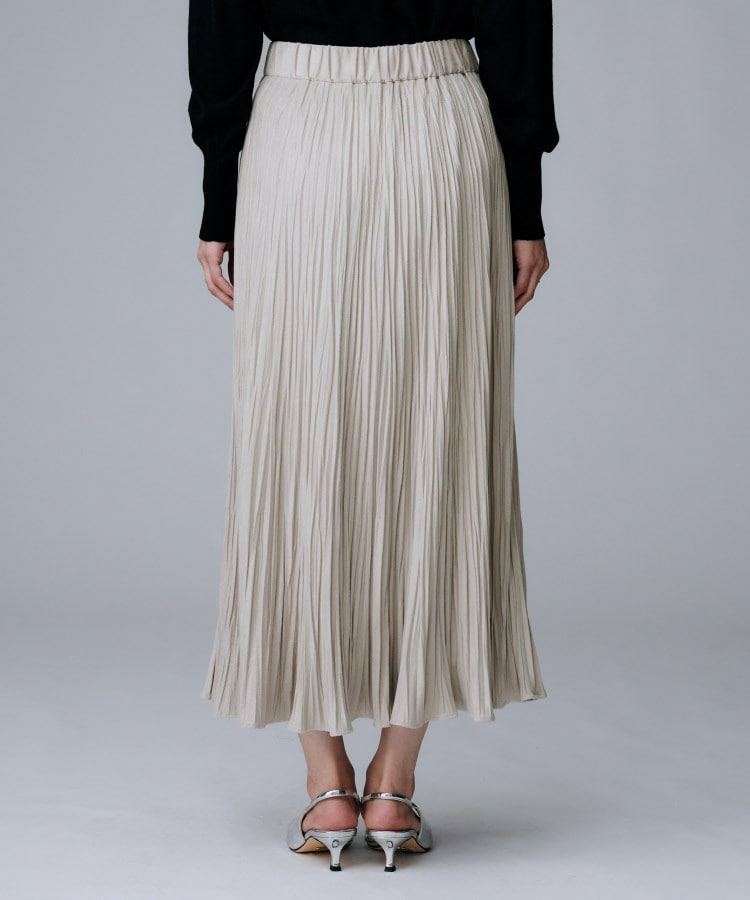 【秋映え/シワ知らず/ウエストゴム】スエード風プリーツスカート27