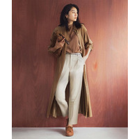 【前開きボタン/ベルト付/羽織シャツ/】2WAYトレンチ風ワンピース