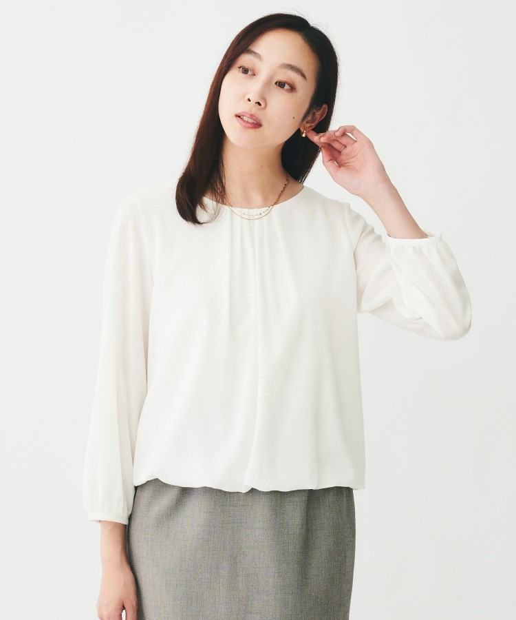 【通勤スーツ/オフィス/フォーマル】パウダリーブラウス