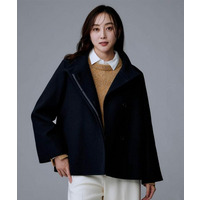 【着回しが効く/オンオフアウター】ウールショートコート