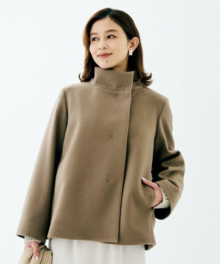 【着回しが効く/オンオフアウター】ウールショートコート1