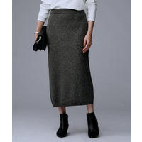 【セットアップ可能/ウエスト総ゴム】ラメニットナロースカート