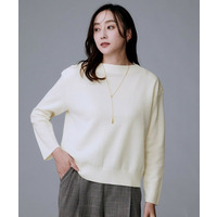 【洗える/長く着られる】モックネックミラノリブニット