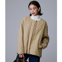 【軽量／洗える／ファスナー付き】中綿 キルトコート