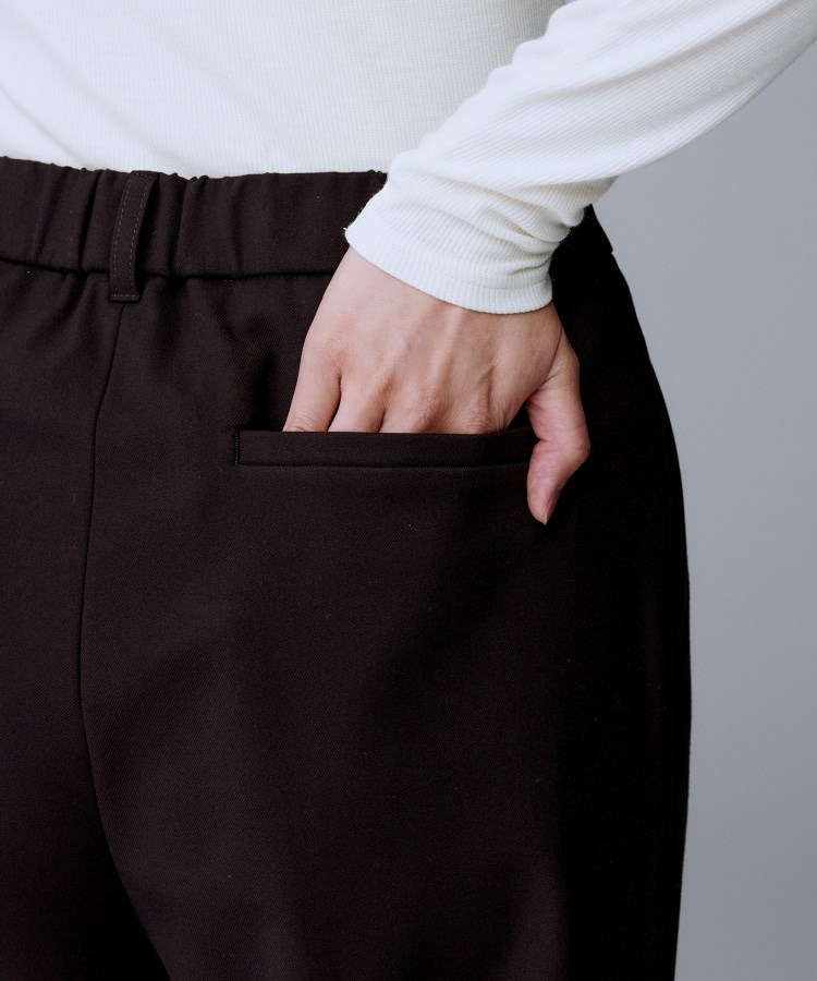 【暖か素材/ストレッチ性】裏起毛ワイドパンツ28